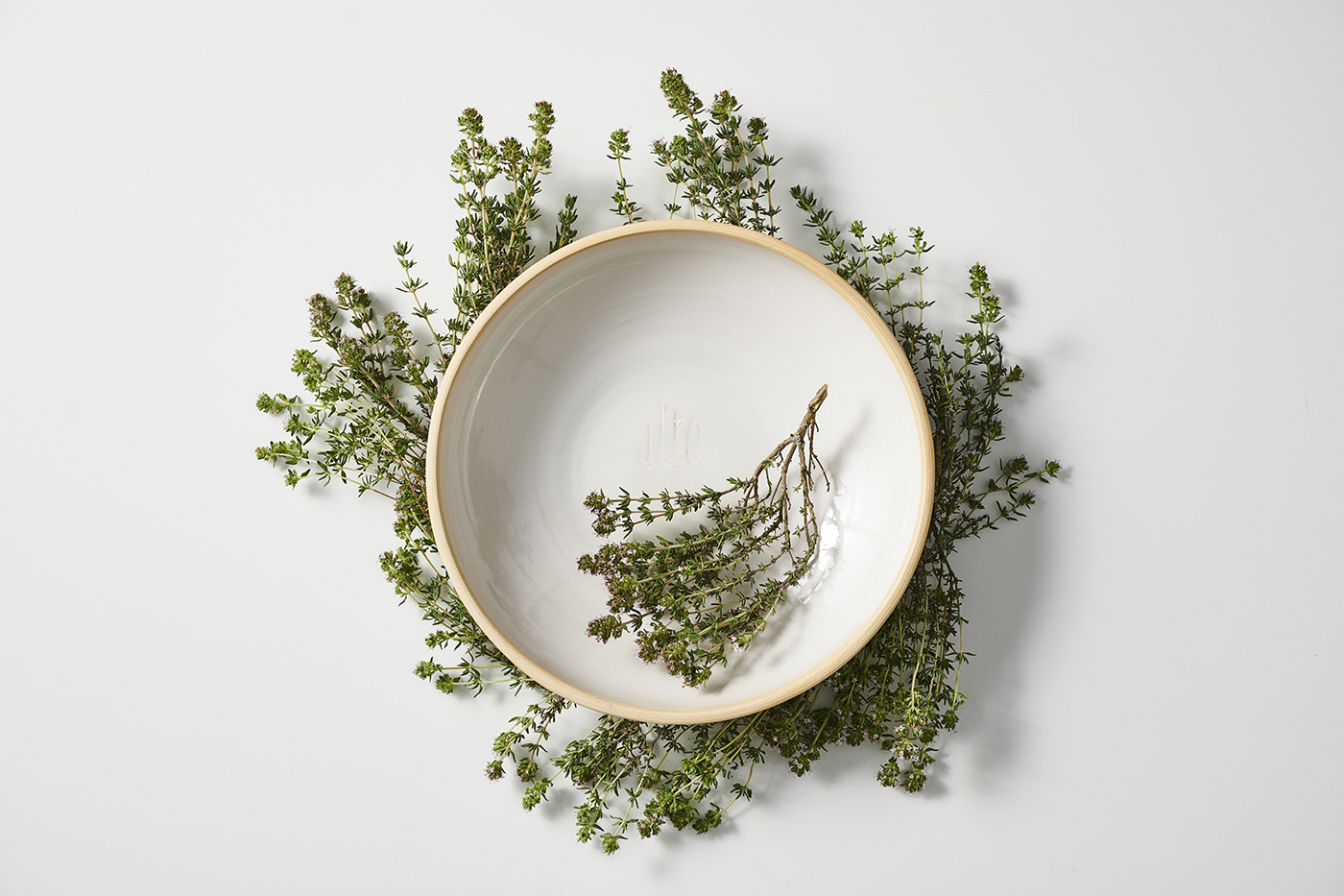 Stonewarebowl with Thyme